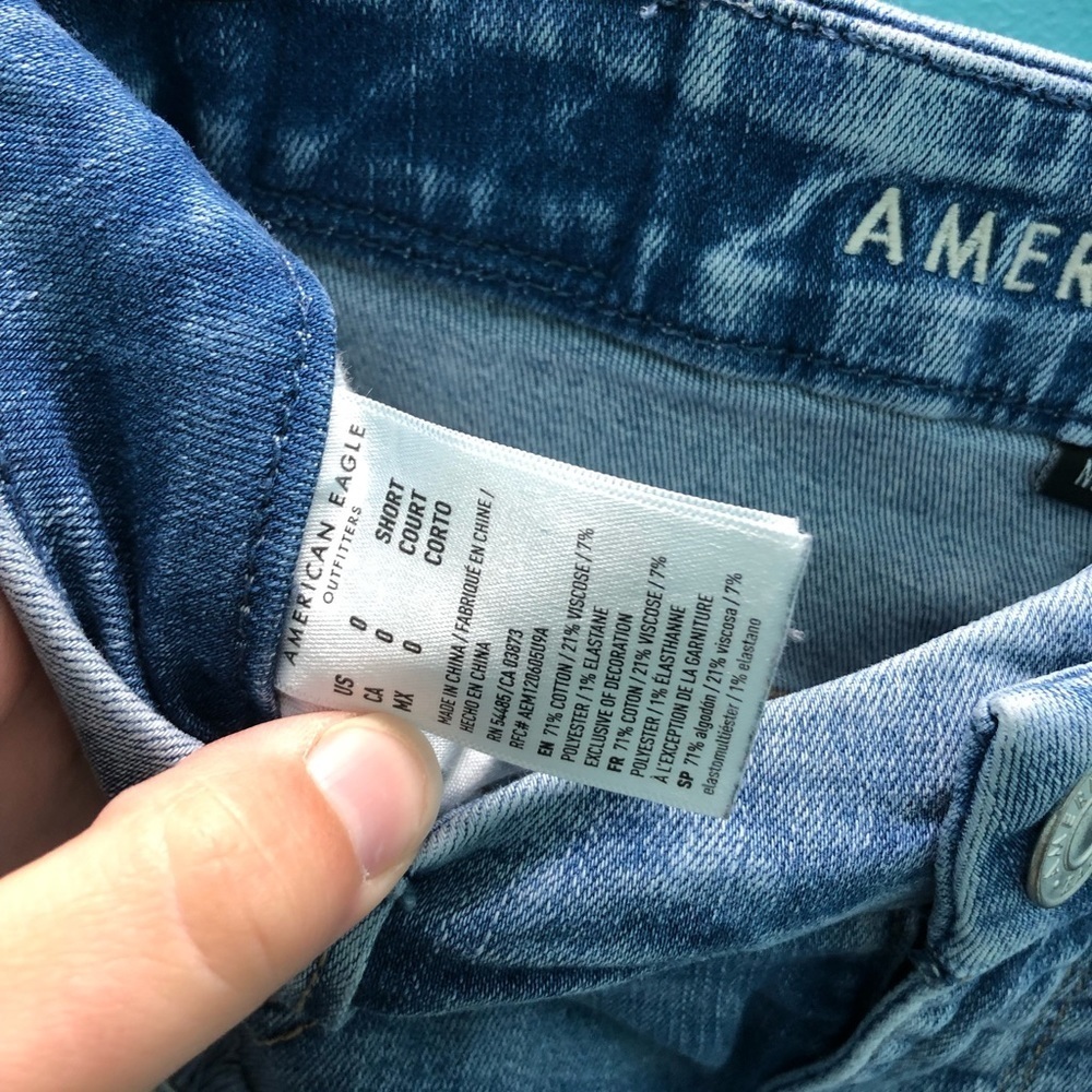 American Eagle curvy high rise Jeggings distressed jeans 0 next level stretch - Picture 6 of 13